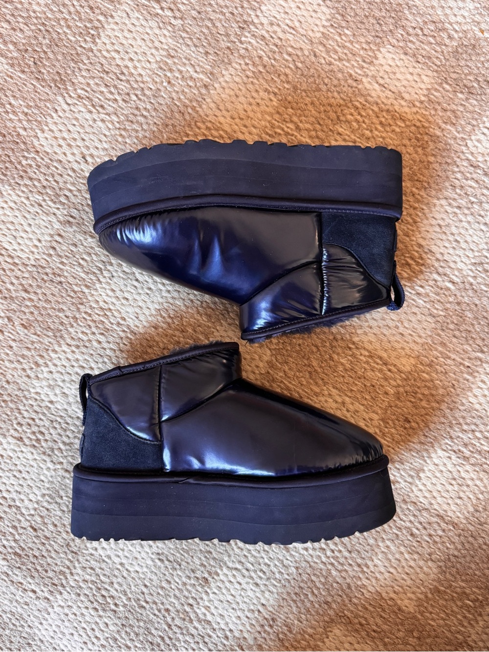 UGG Ultra Mini Platform Hi Shine Navy Iridescent Boots